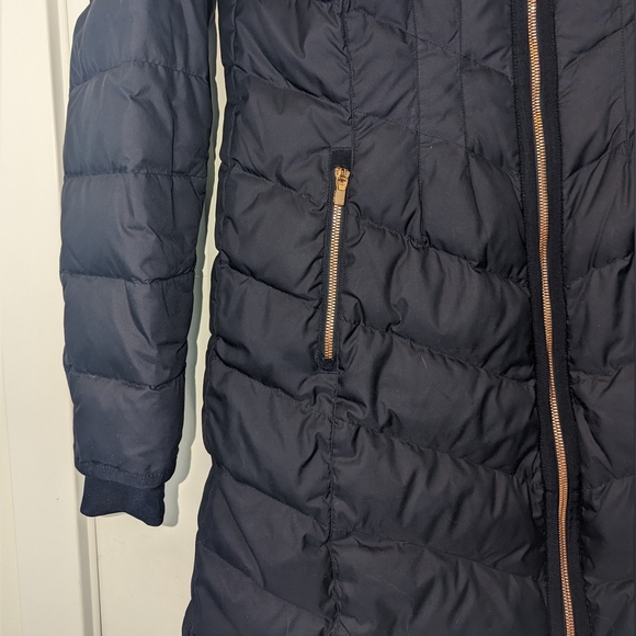 Athleta Goose Down Parka, Navy with Rose Gold - Size Medium - Picture 3 of 9